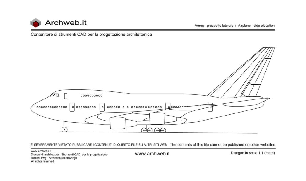 Aereo prospetto laterale dwg