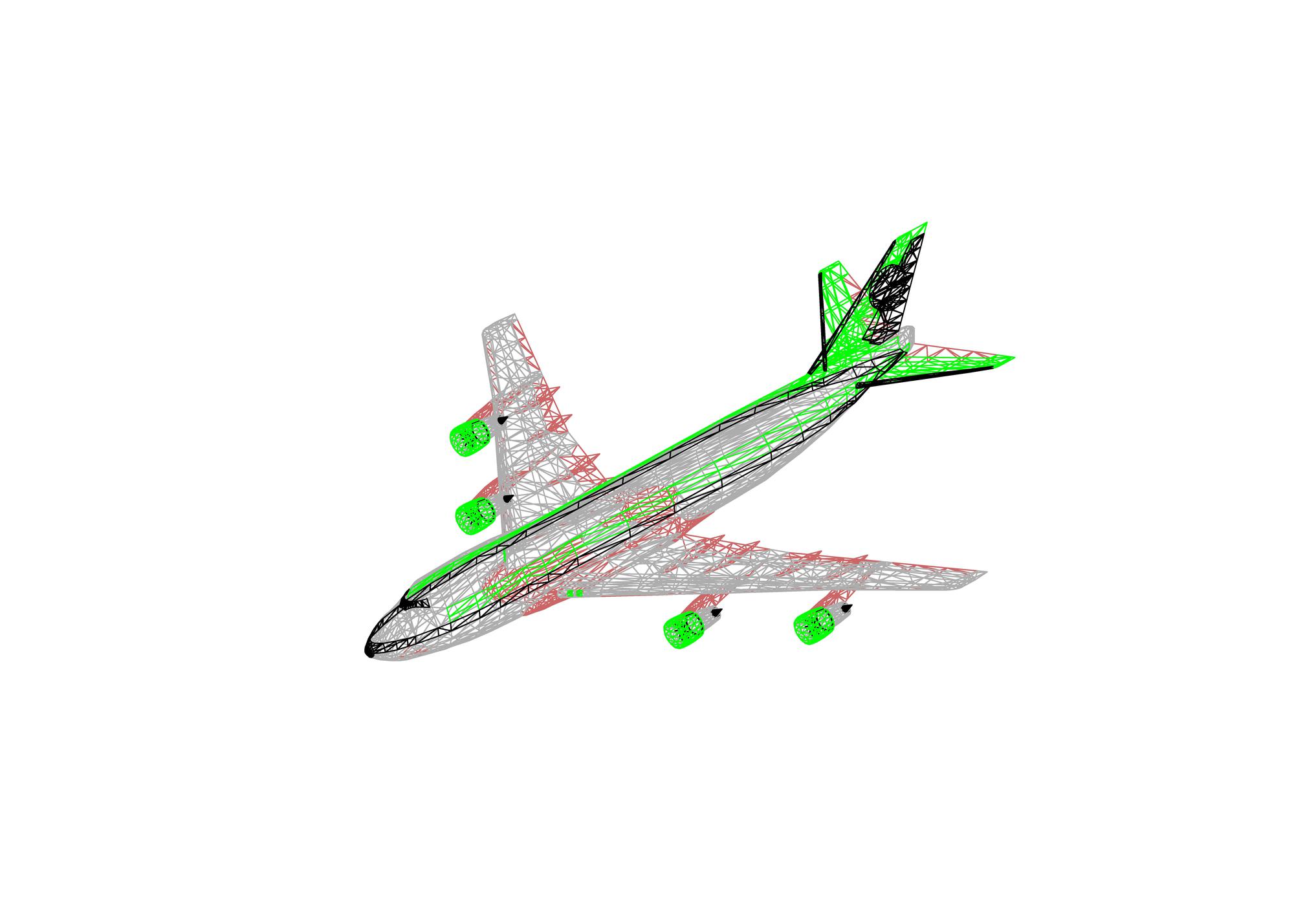Aereo 3D 747 2 dwg