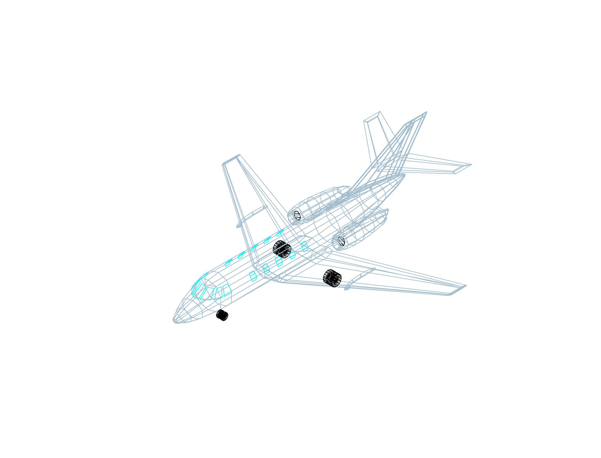 Airplane 9 3D dwg