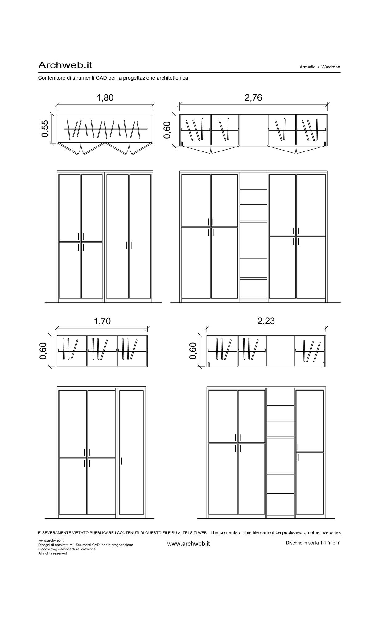 Armadio pianta prospetto 1 dwg