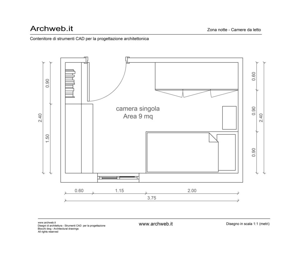 Cameretta autocad 05 dwg