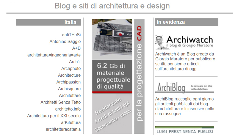 Blogs and architecture and design sites