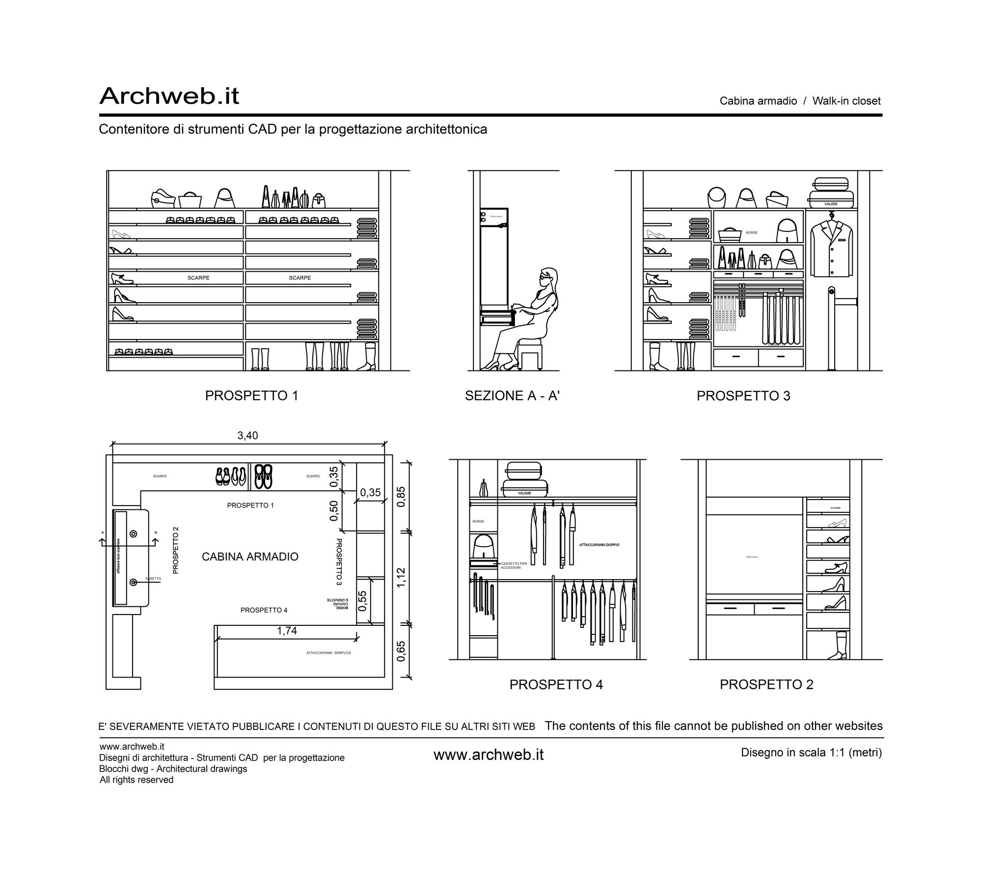 Cabina armadio progetto 1 dwg