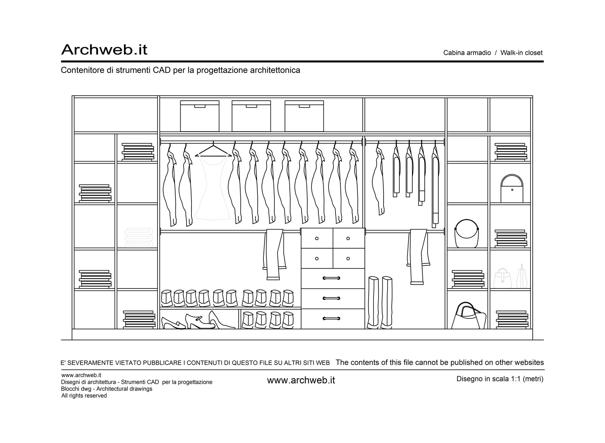 Cabina armadio prospetto 1 dwg
