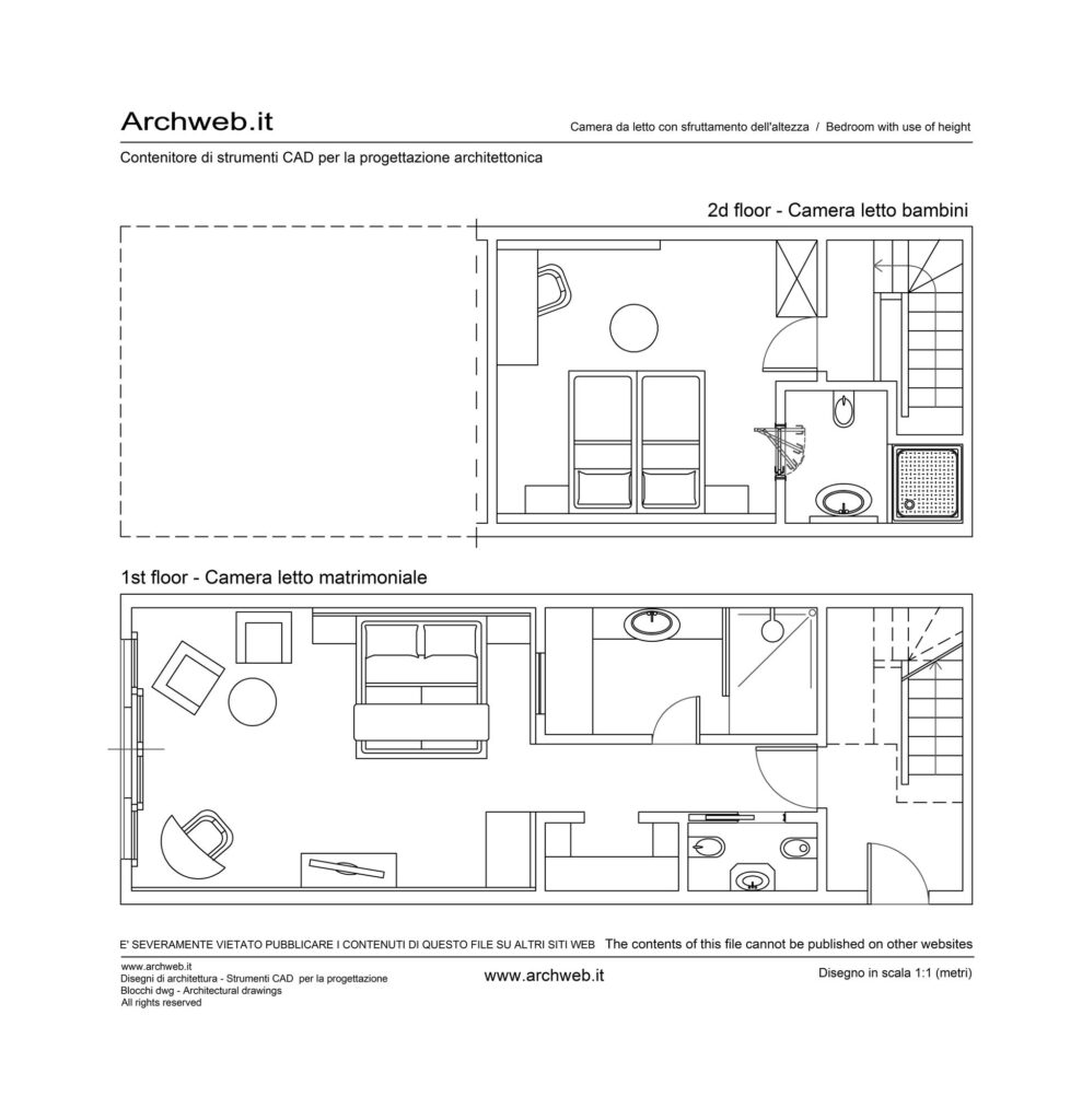 Camera letto aggiuntiva 1B dwg