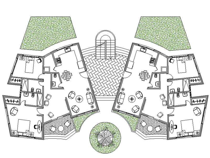 Casa bifamiliare 2 dwg