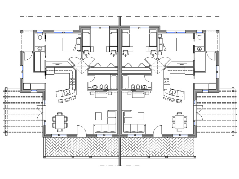 Two-family house 4 dwg
