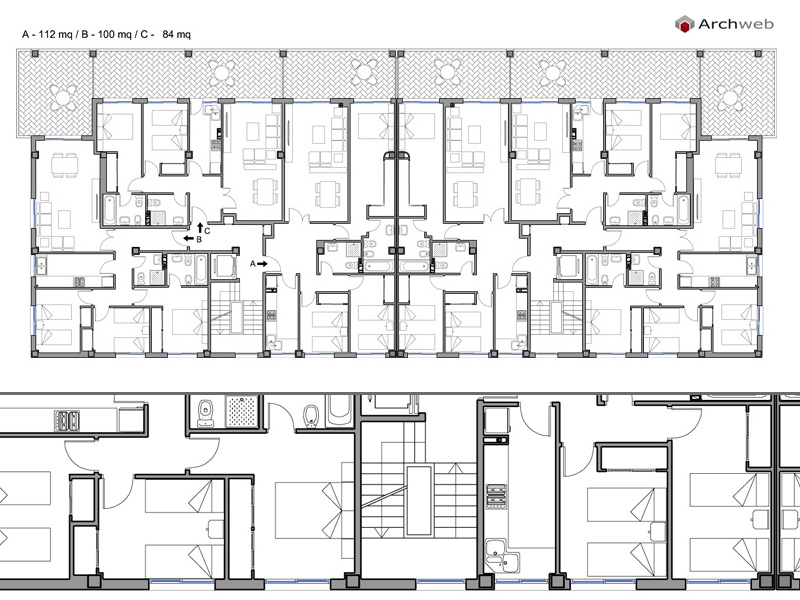 Casa in linea 01 dwg