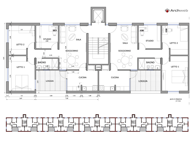 Casa in linea 08 dwg