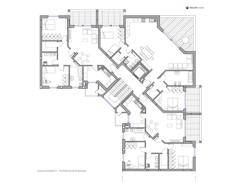 Casa in linea - Angolo 2 dwg