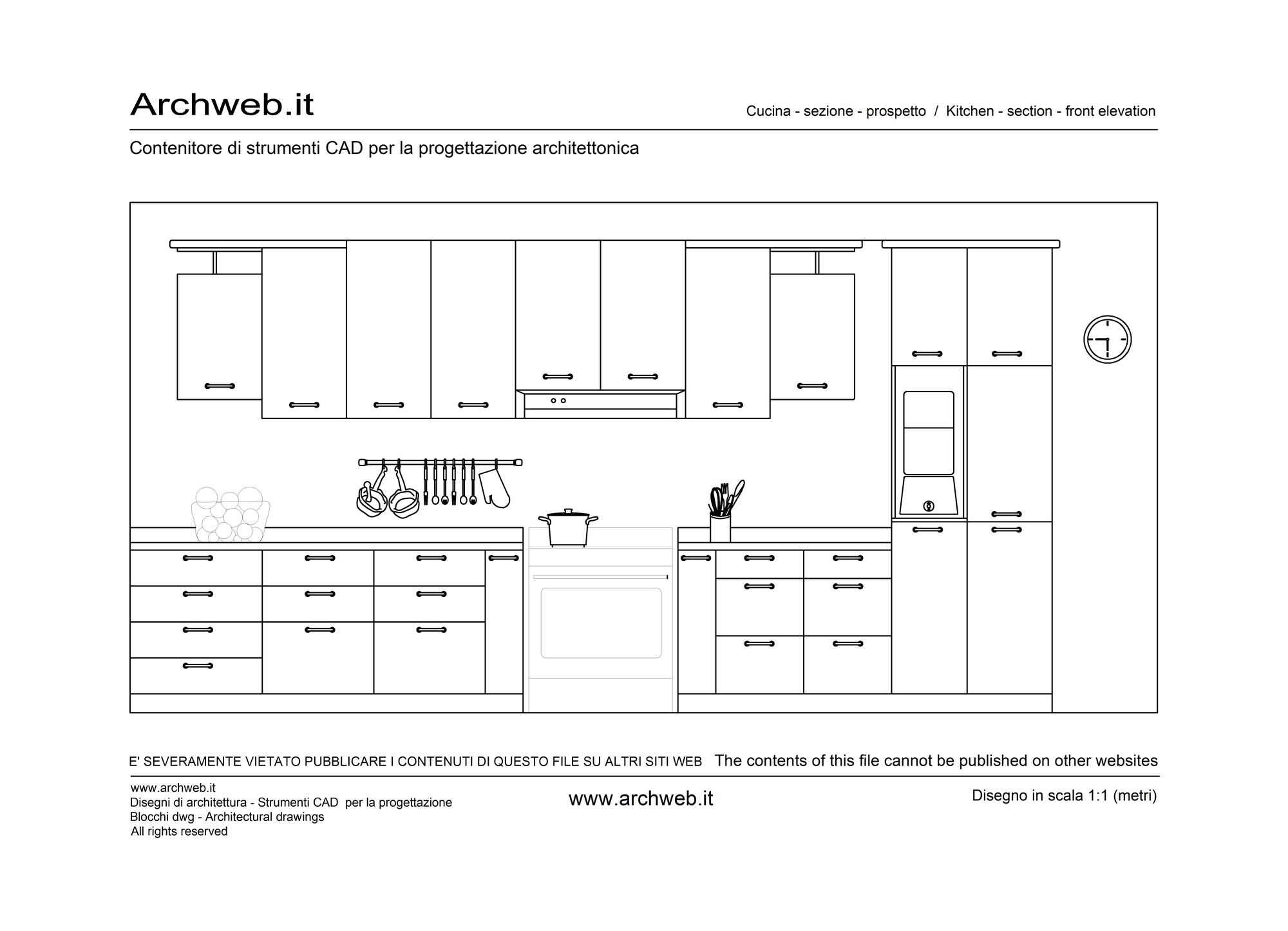 Cucina sezione prospetto 01 dwg