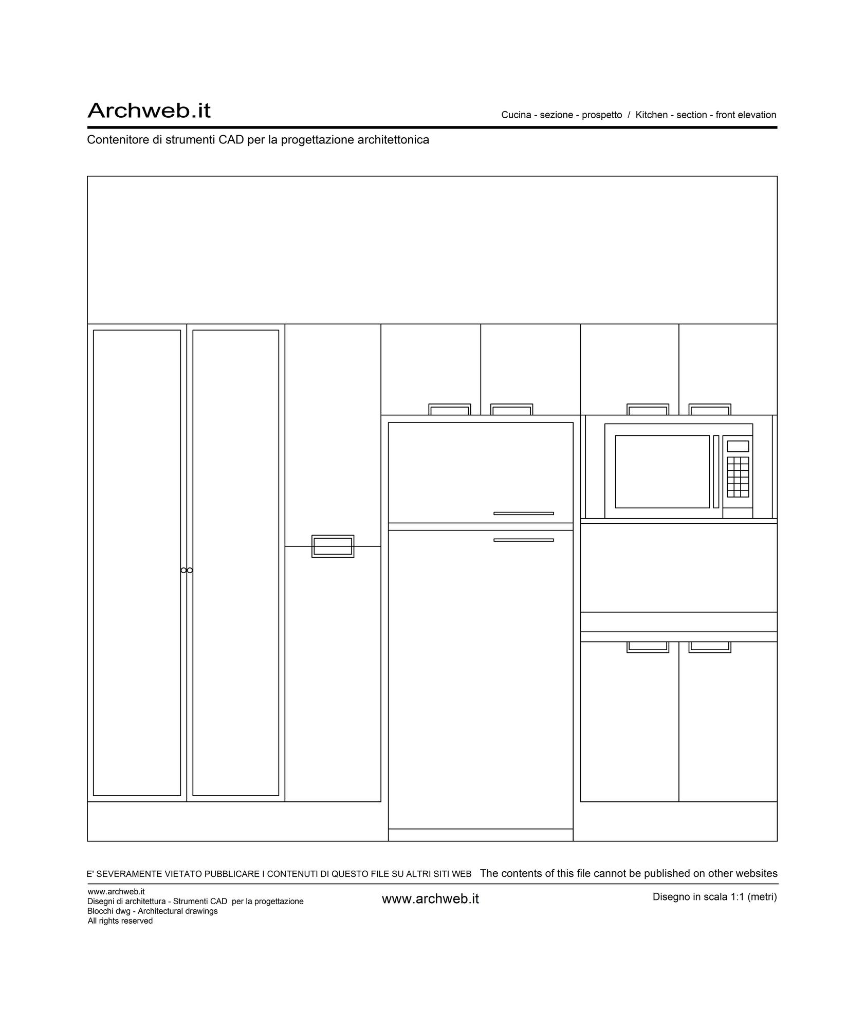 Cucina sezione prospetto 04 dwg