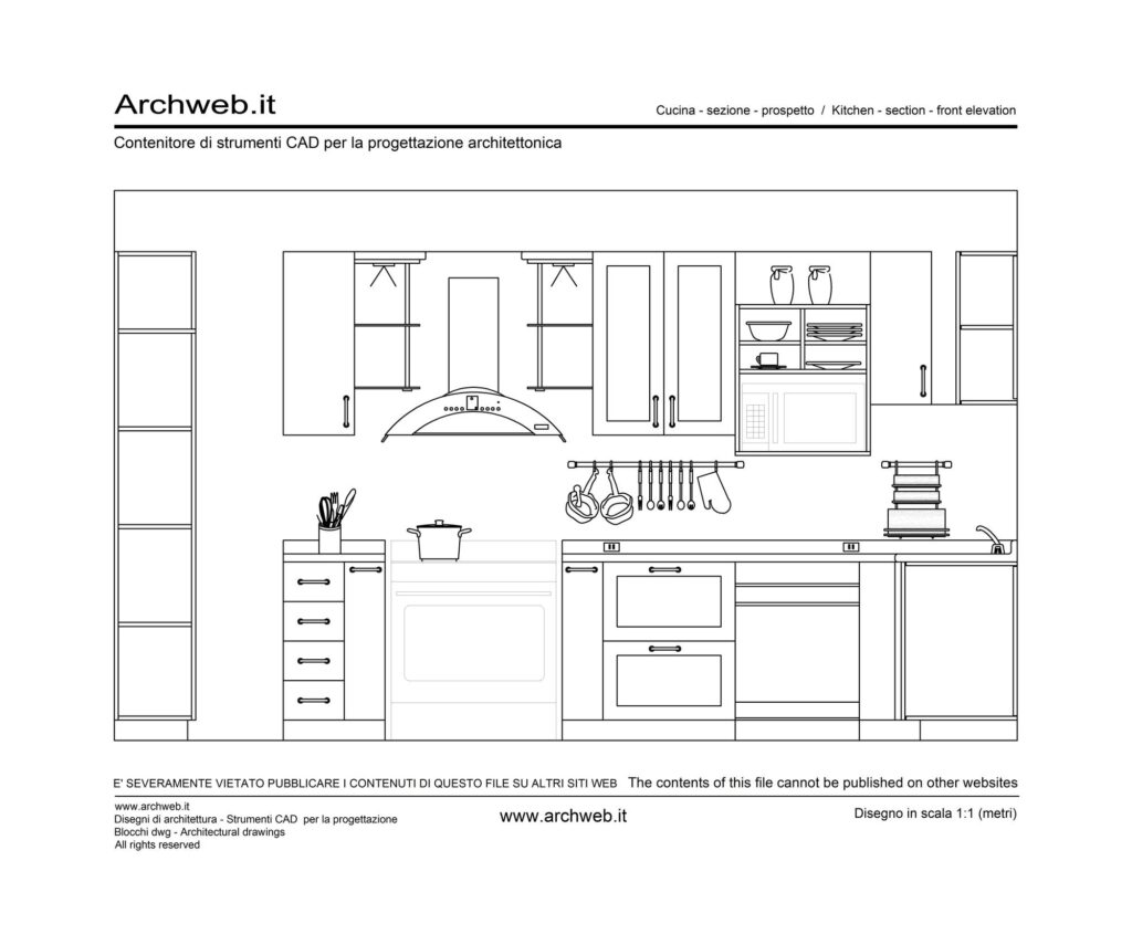 Cucina sezione prospetto 07 dwg