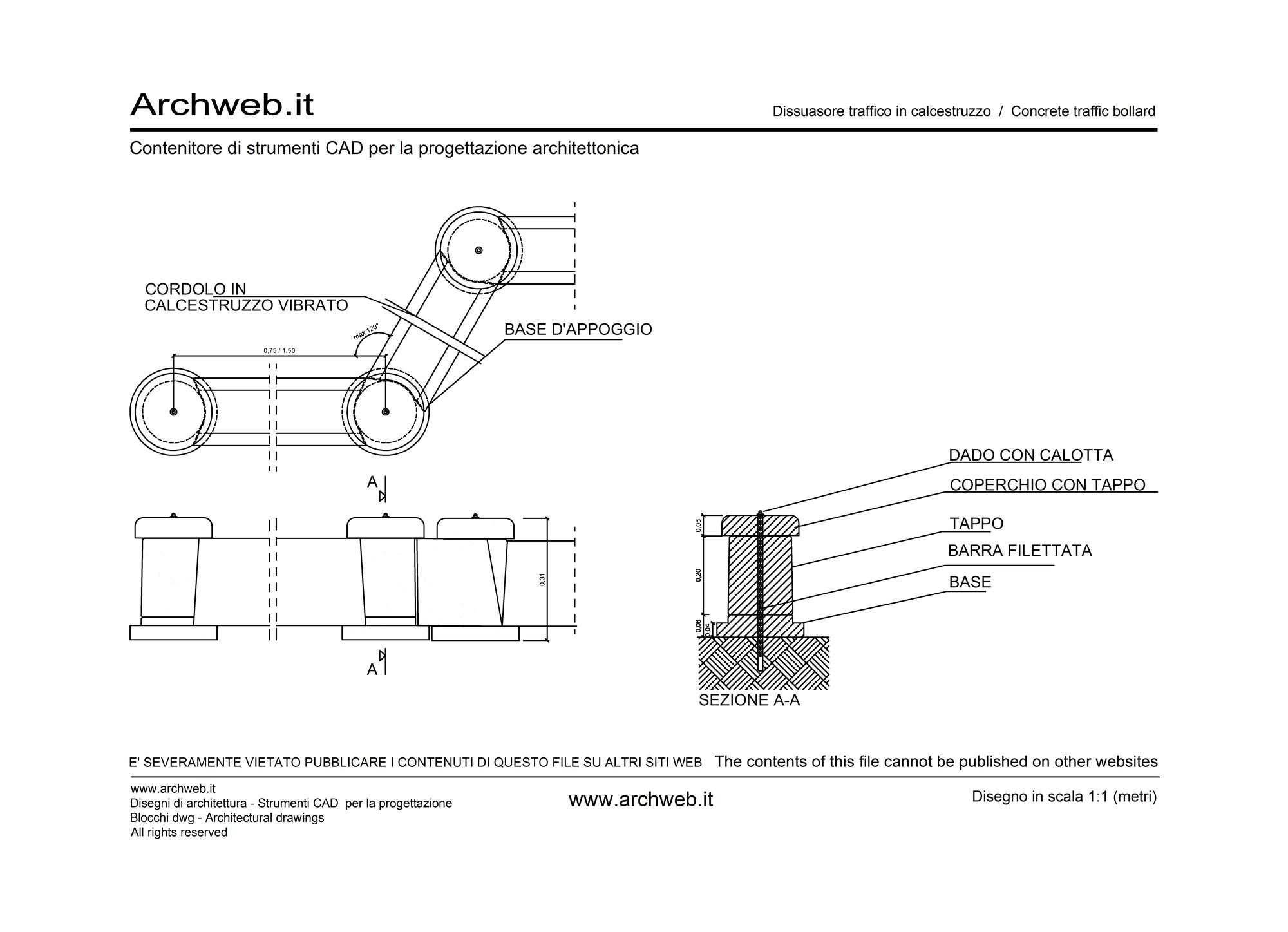 Dissuasore traffico 3 dwg