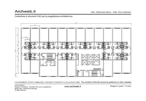 Distribuzione stanze hotel 02 dwg