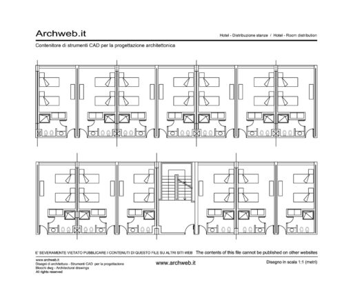 Distribuzione stanze hotel 05 dwg