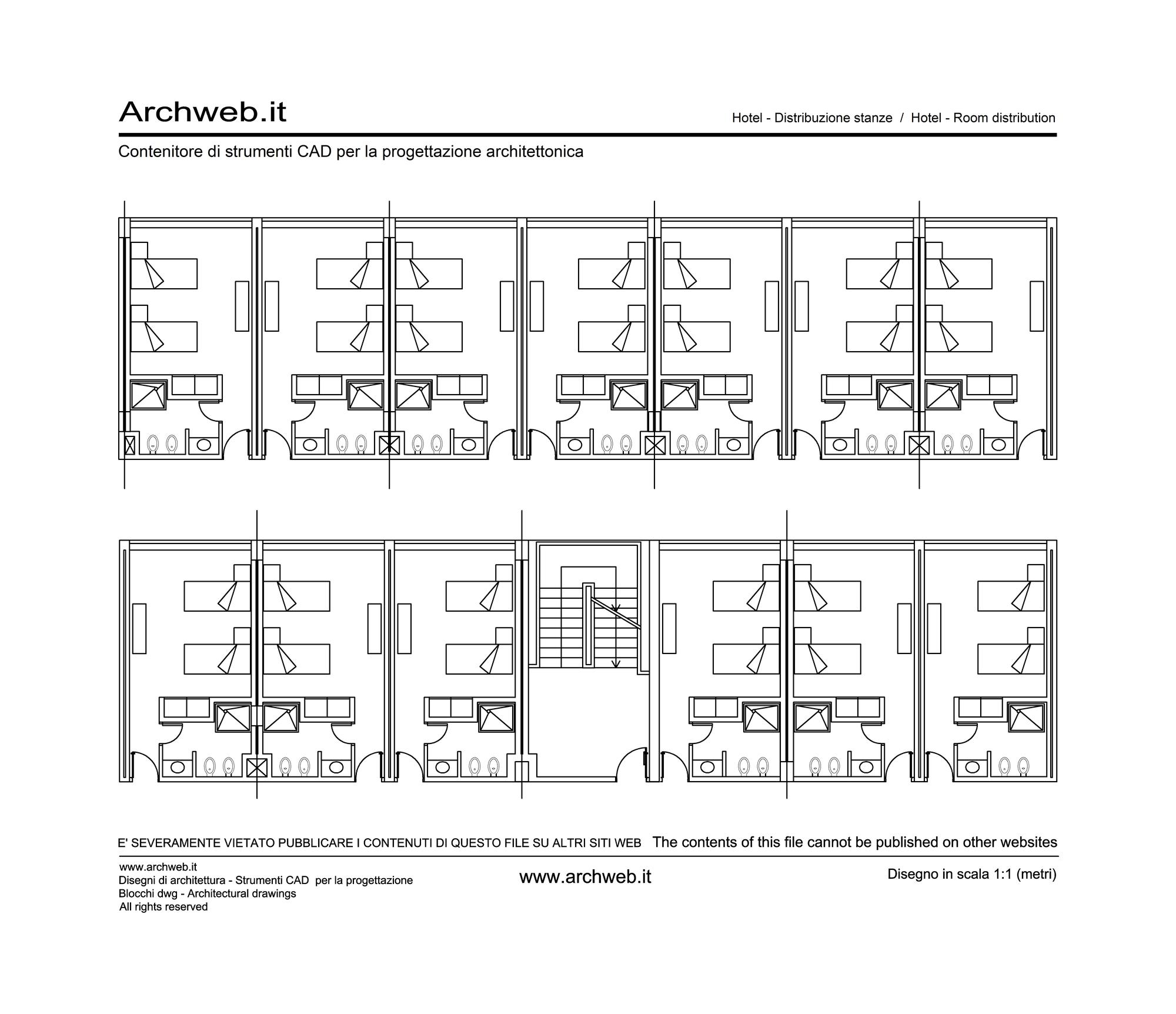Distribuzione stanze hotel 05 dwg
