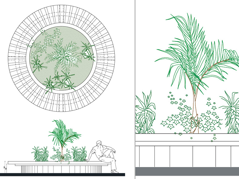 Fioriera panchina 01 dwg