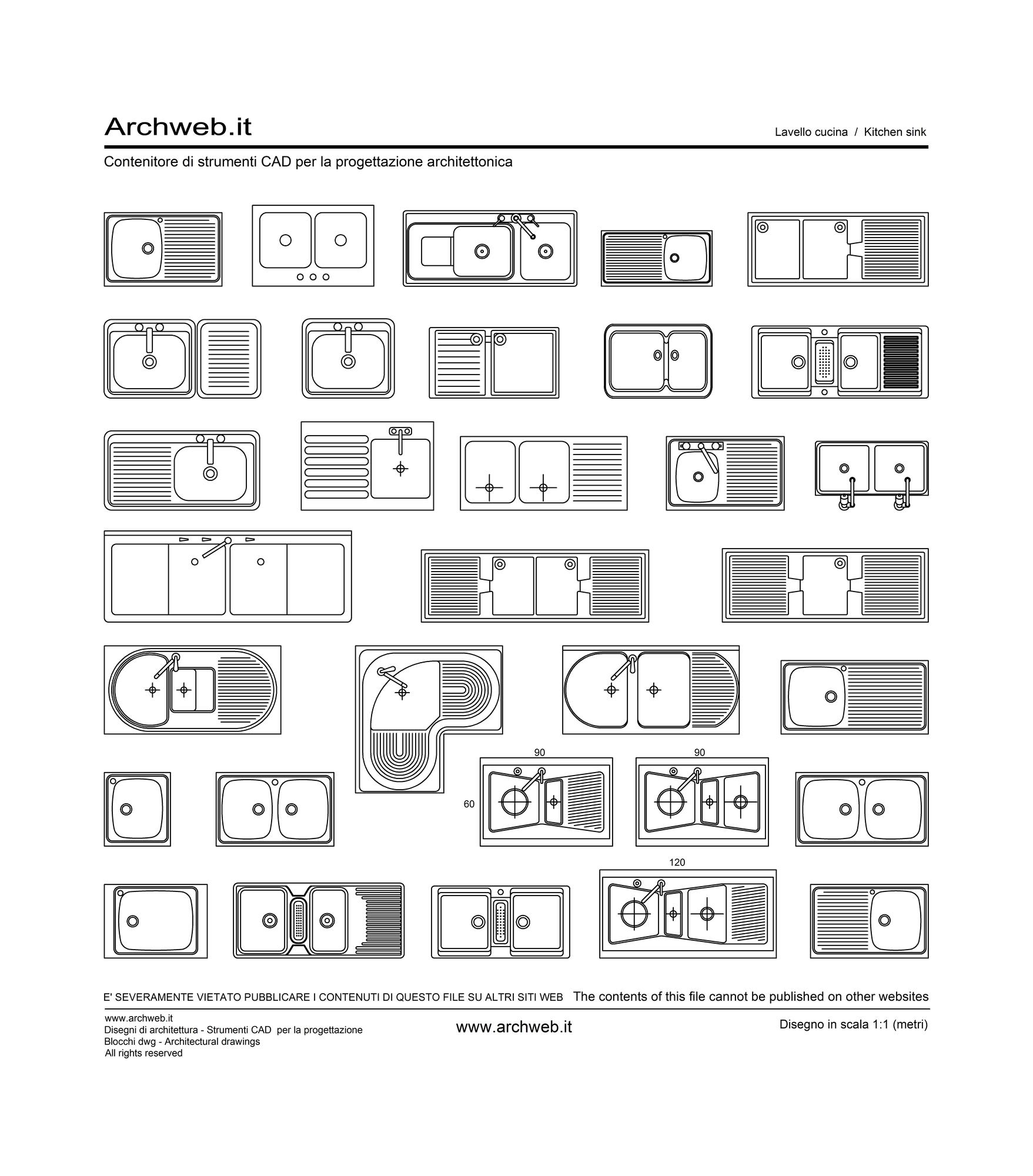 Sinks dwg Archweb