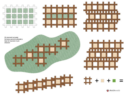 Pavimentazione con erba dwg