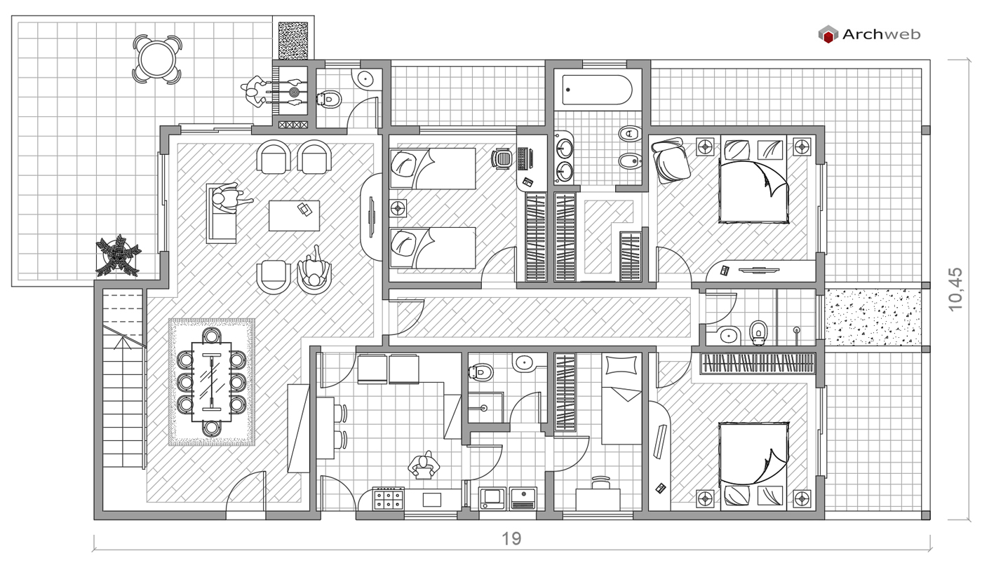 Plan villa 03 dwg