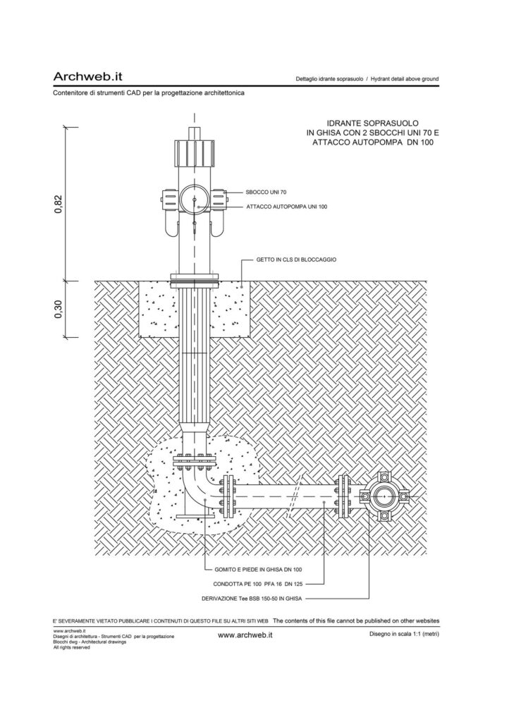 Sezione idrante soprasuolo 1 dwg