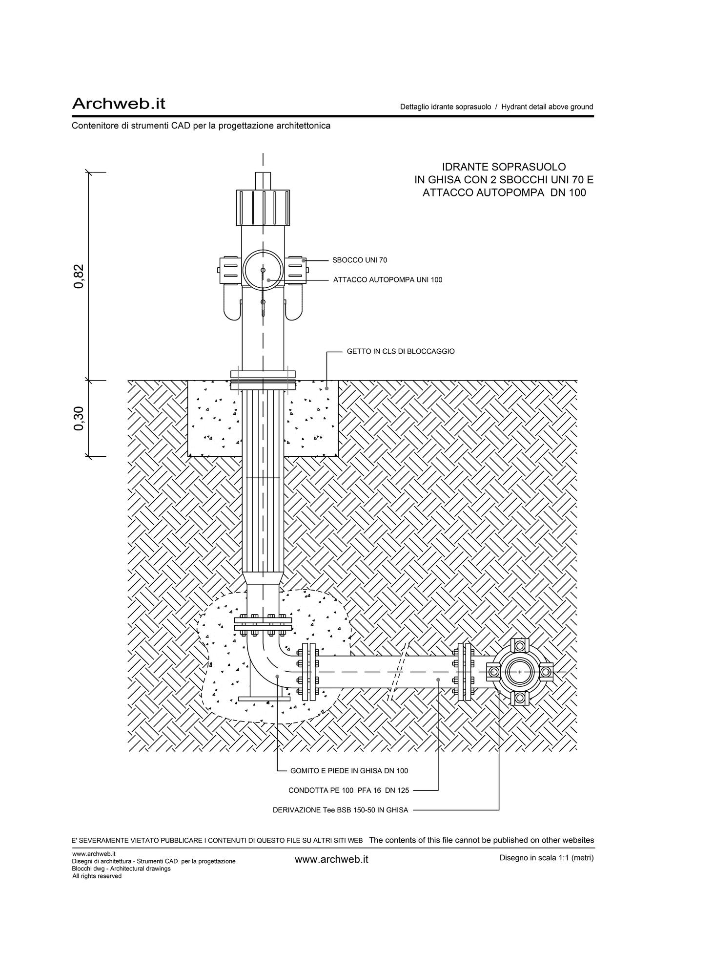 Sezione idrante soprasuolo 1 dwg