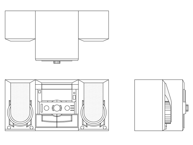 Stereo pianta prospetto 1 dwg