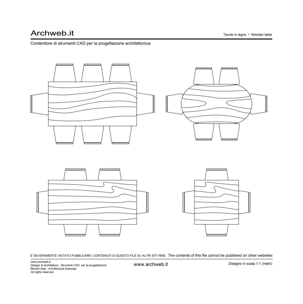 Tavoli legno 02 dwg
