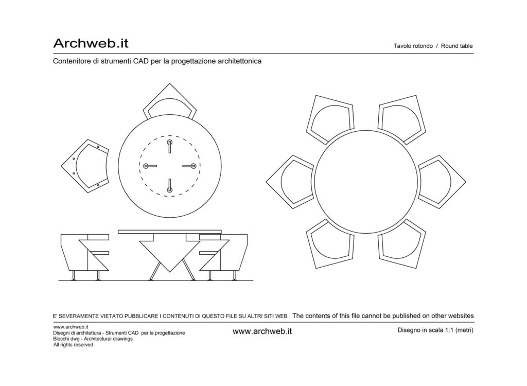 Tavolo rotondo 02 dwg