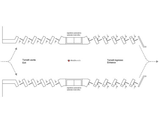 Tornelli stazione metro dwg