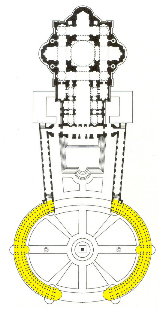 Plan of St. Peter's Square in Rome