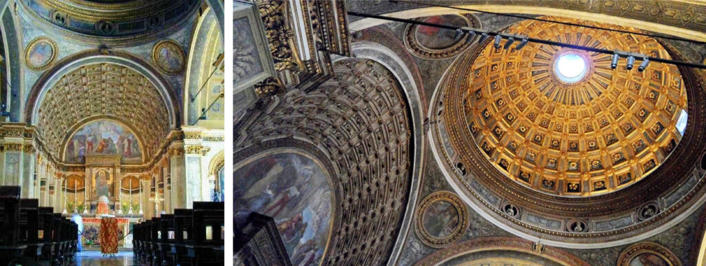 Vista dell'interno della cupola di Santa Maria presso San Satiro, Milano