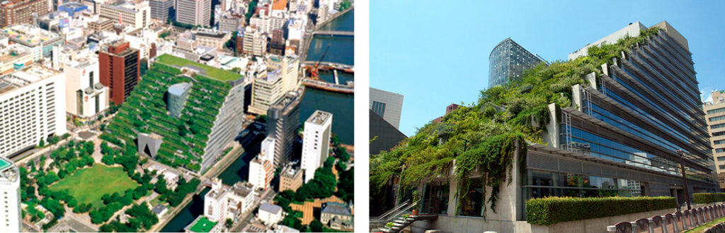 Il tetto giardino: progetto di Emilio Ambasz and Associates a Fukuoka, Giappone