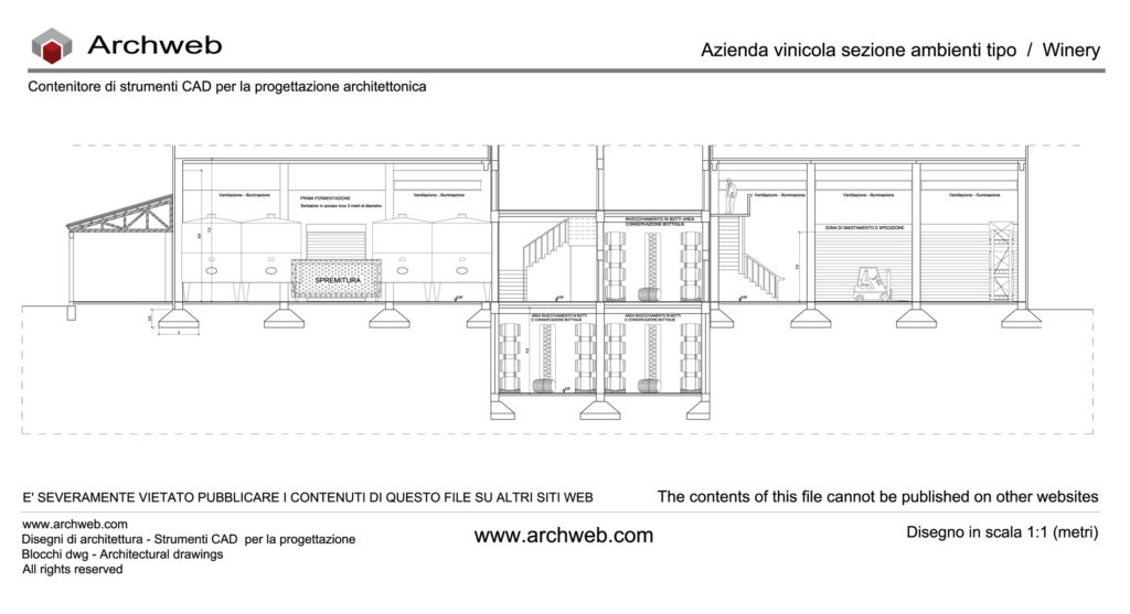 Azienda vinicola sezione dwg