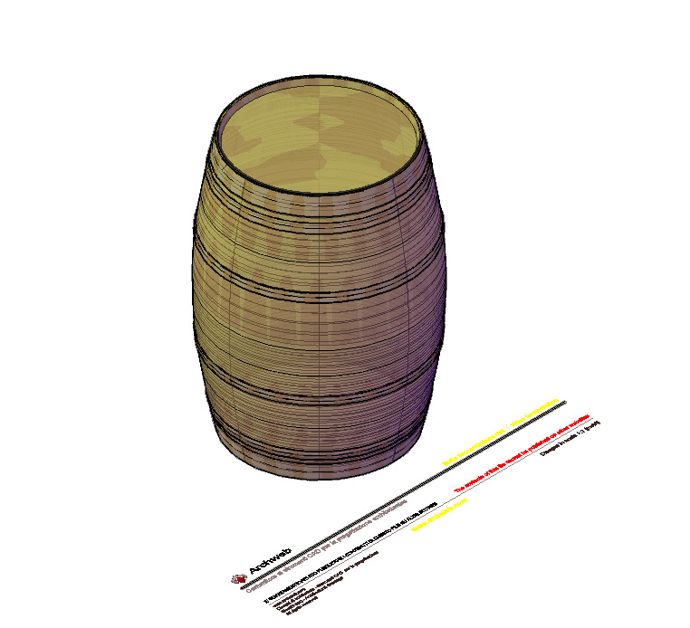 Botte vino 3D 01 dwg