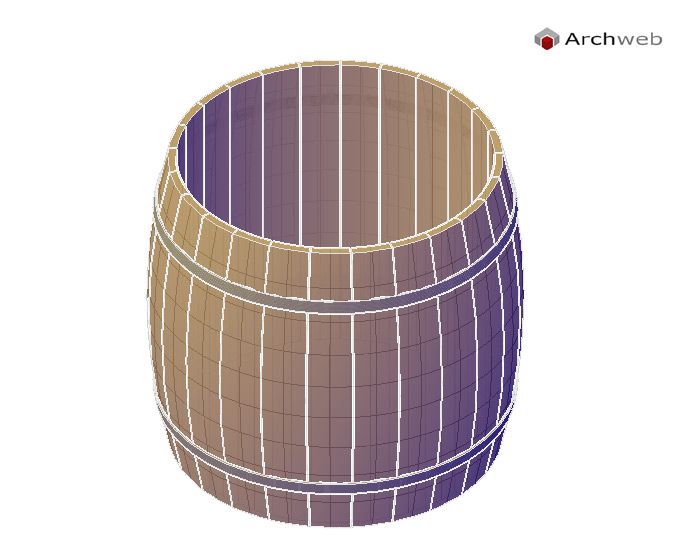 Botte vino 3D 02 dwg