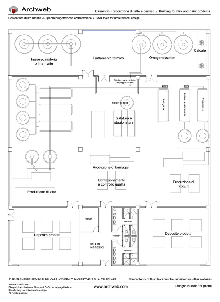 Caseificio produzione 02 dwg