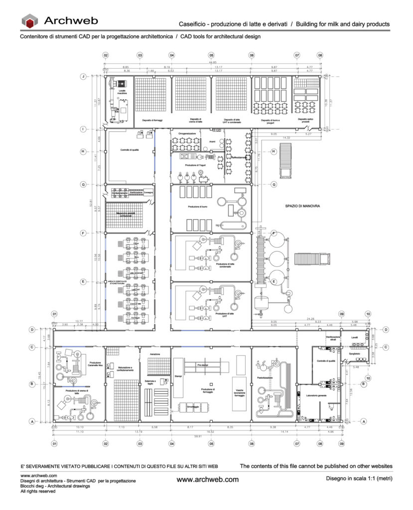 Caseificio produzione 03 dwg