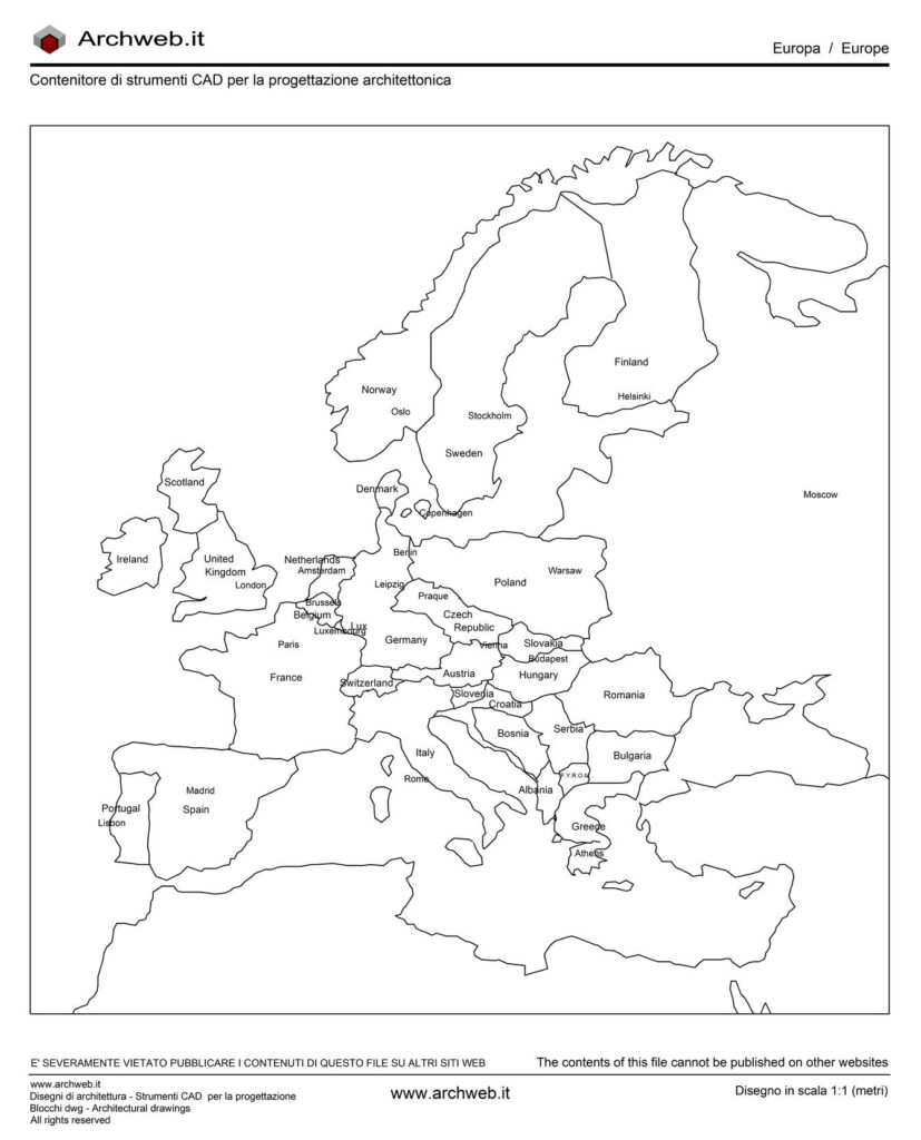 Europa dwg pianta Archweb