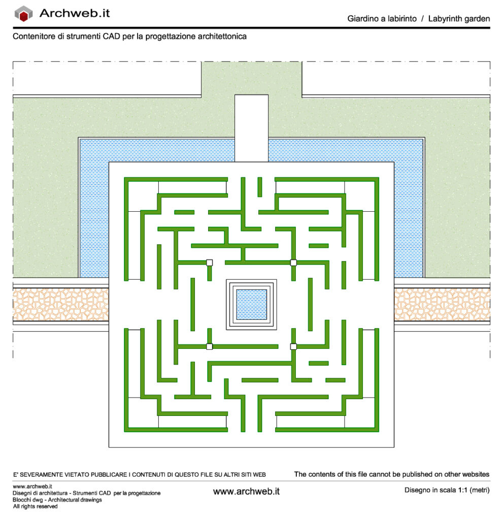 Labyrinth garden dwg - Project scheme - Archweb