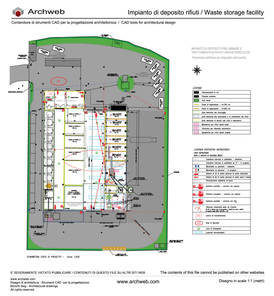 Impianto – deposito rifiuti dwg