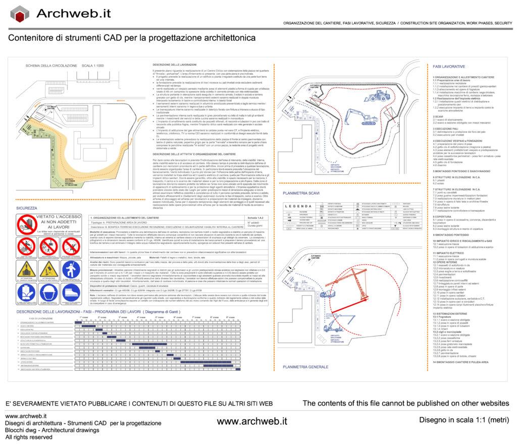 Organizzazione cantiere dwg