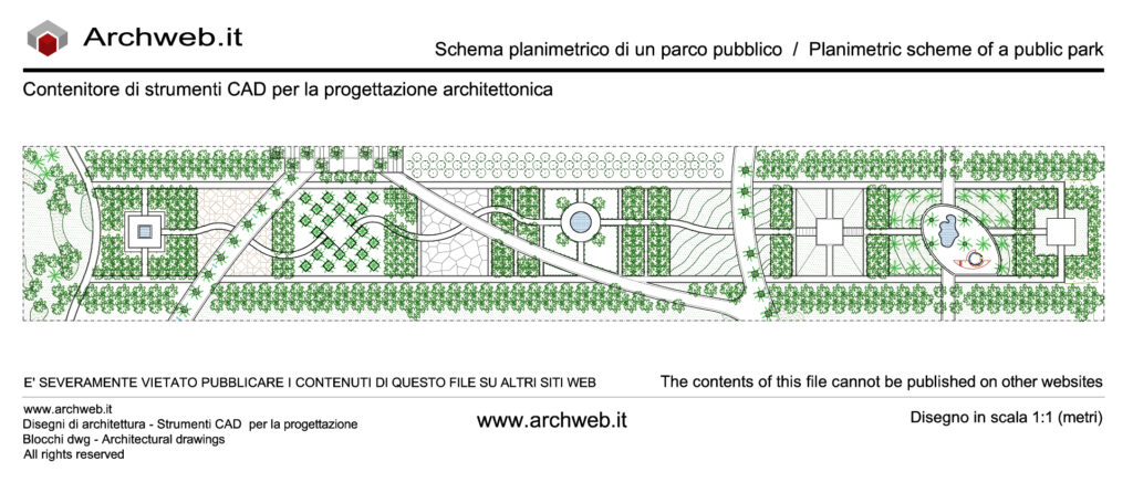 Public park 07. Design scheme dwg - scale 1:100 Archweb