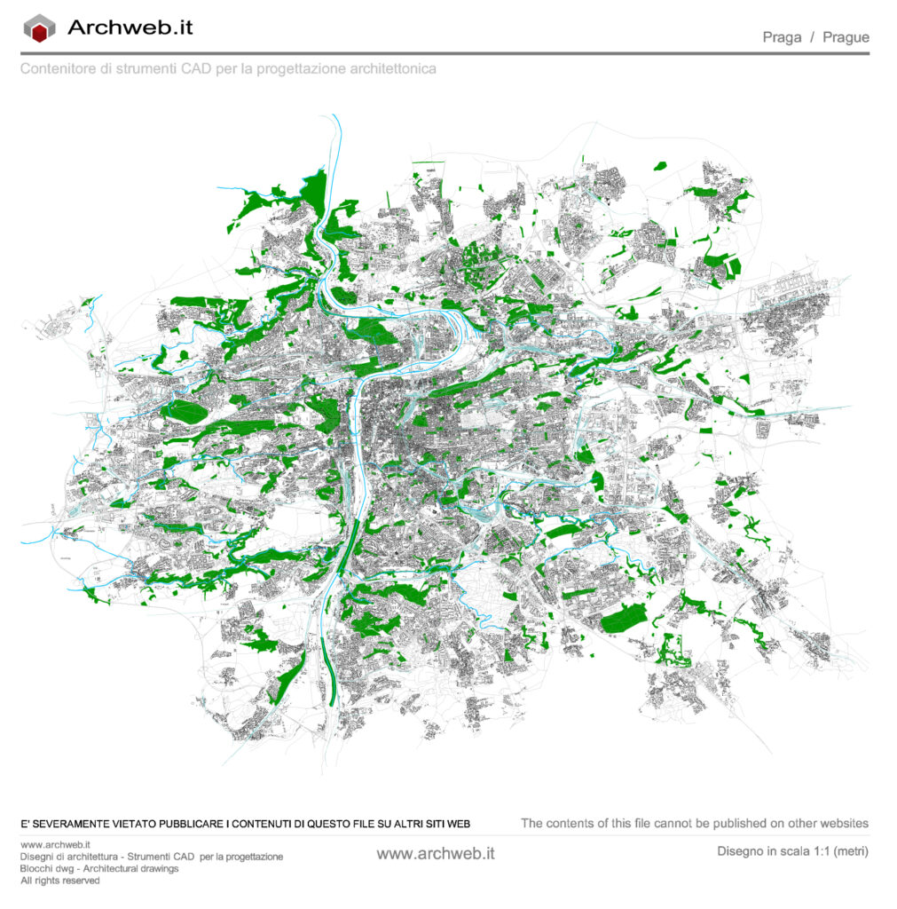 Praga dwg pianta Archweb