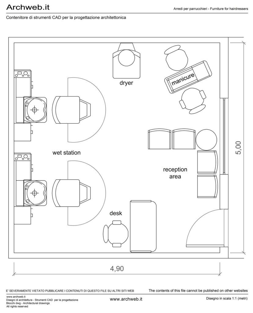Progetto parrucchiere 01 dwg