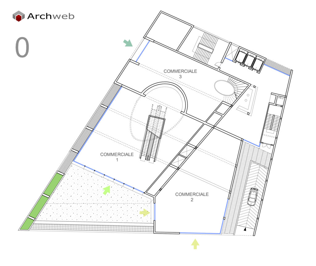 Commercio e residenze dwg