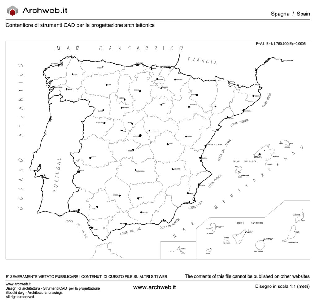 Spain dwg plan Archweb