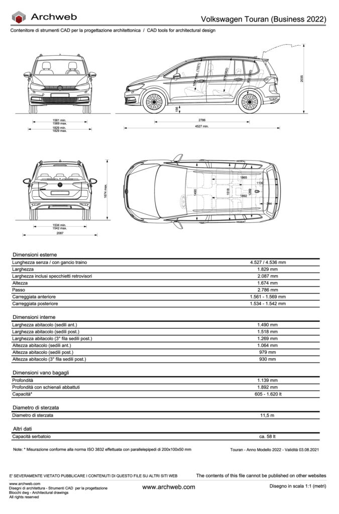Volkswagen Touran 2022 dwg