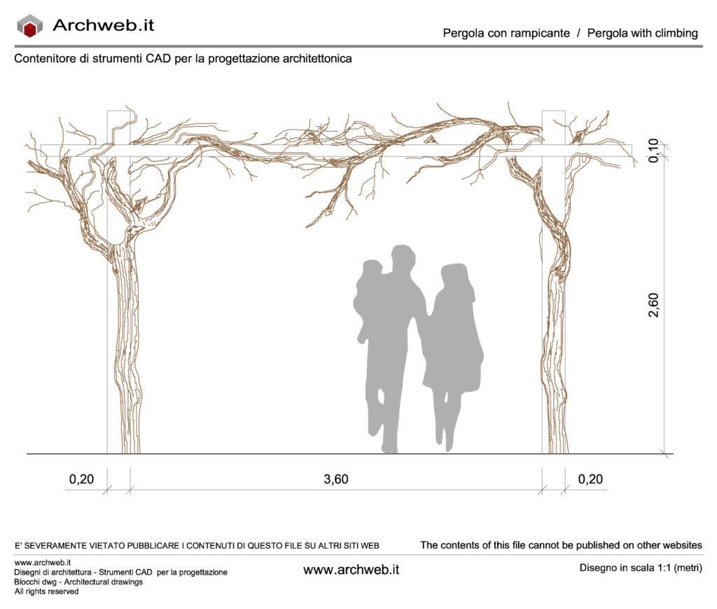 Pergola percorso dwg Archweb